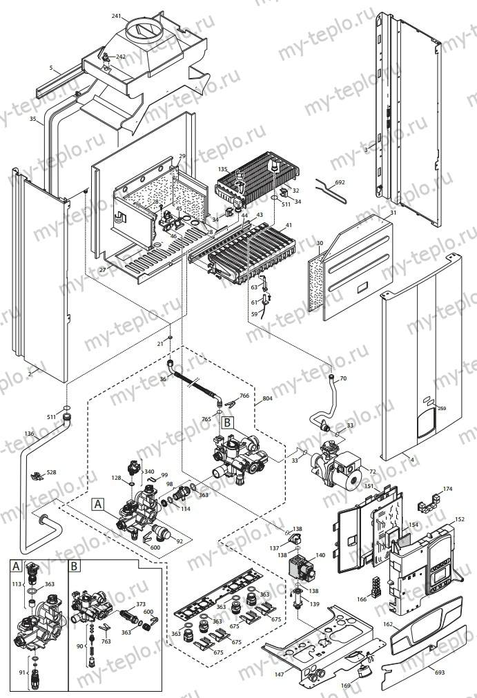 Запчасти Baxi FOURTECH 1.14 купить в Владимире