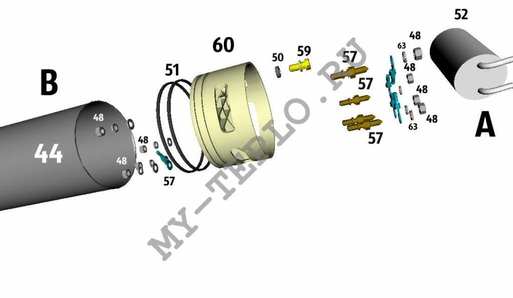 запчасти Джилекс Водомет 60/92 ДОМ