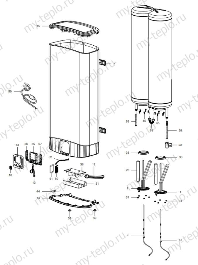 Запчасти Ariston ABS VLS EVO WIFI 80 купить в Владимире